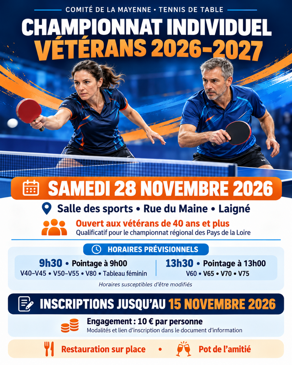 Individuels vétérans 28 novembre 2026