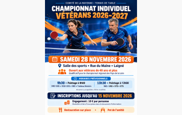 Individuels vétérans 28 novembre 2026