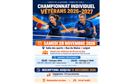 Individuels vétérans 28 novembre 2026